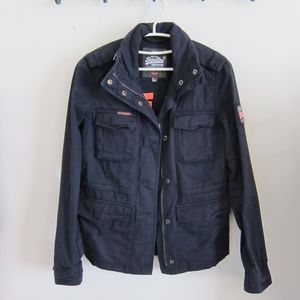 Superdry Rookie Military Jacket UK Flag XS Navy